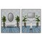 Stupell Industries Bathroom's Restful Wash 2pc Framed Giclee Set, design by Marcus Prime